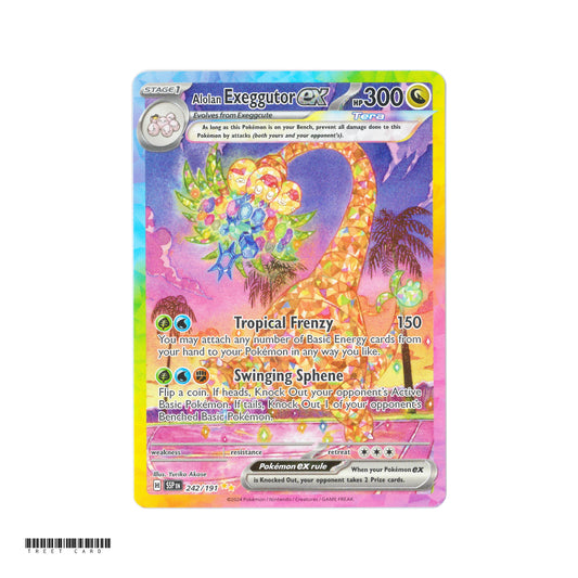 Alolan Exeggutor ex Surging Sparks 242/191 Full Art Secret Rare EN Pokemon Card Game PTCG